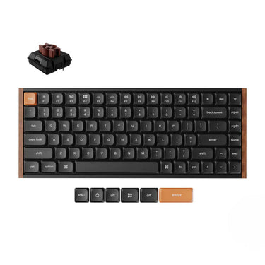Keychron k3 max se qmk wireless custom mechanical keyboard (zwart, us lay-out (qwerty), milk pom brown, 75%, rgb, hot swap, 2.4 ghz | bluetooth 5.3 | usb-c)