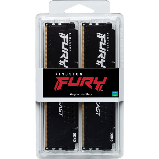 Kingston fury beast 32 gb ddr5-5600 (2x 16 gb) werkgeheugen (zwart, kf556c40bbk2-32, xmp 3.0)