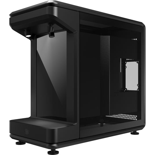 Cooler master masterframe 360 stage lcd midi tower behuizing (zwart | 2x usb-a | 1x usb-c | tempered glass)