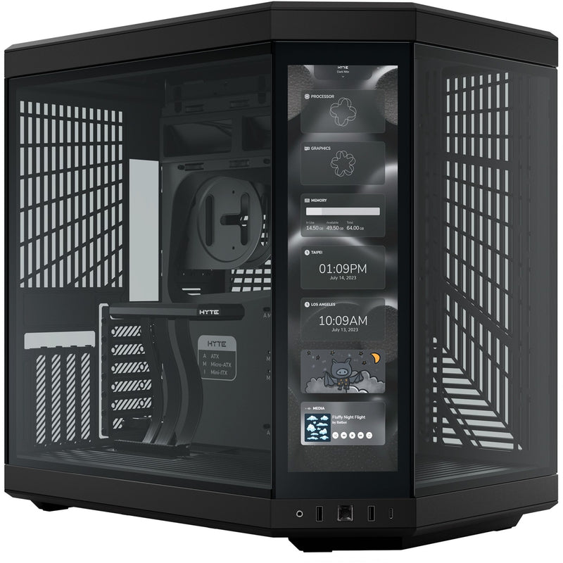 Load image into Gallery viewer, Hyte y70 touch infinite midi tower behuizing (zwart | 2x usb-a | 1x usb-c | tempered glass)
