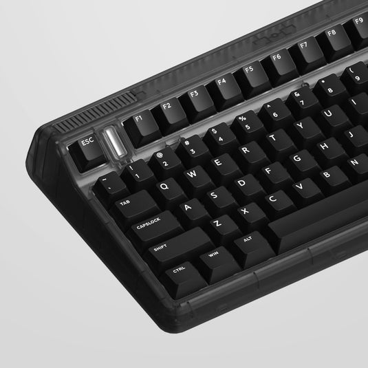 Iqunix og80 dark side wireless mechanical keyboard, gaming toetsenbord (zwart, us lay-out, cherry mx blue, rgb leds, 80% (tkl), hot-swappable, pbt, 2.4ghz | bluetooth 5.1 | usb-c)