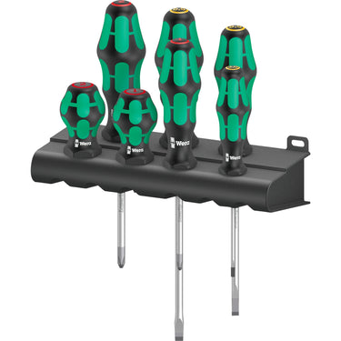 Wera 300 7 mix 1 schroevendraaierset, 7‑delig (zwart groen)