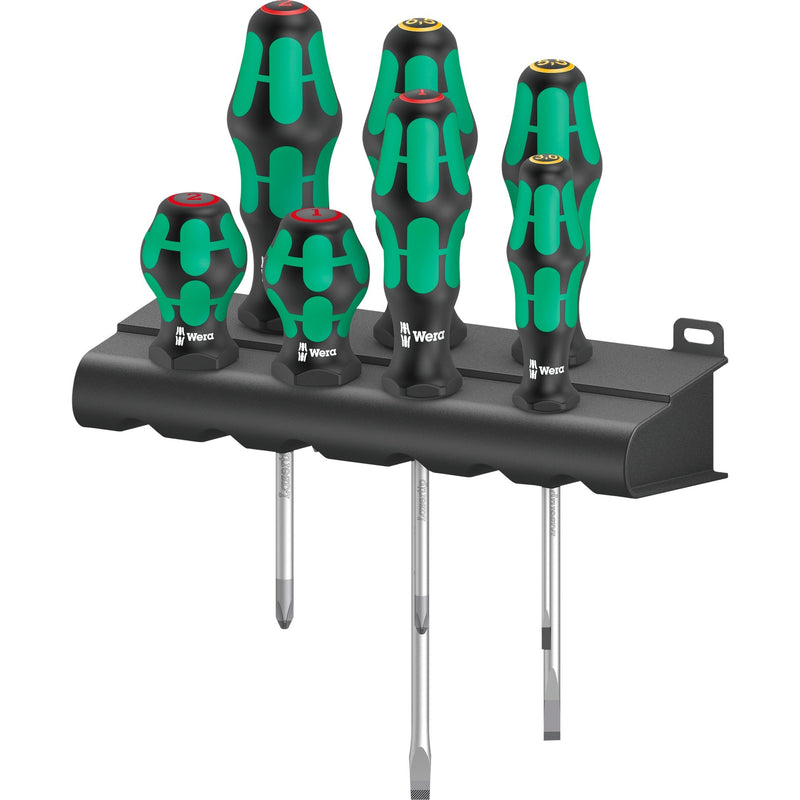 Load image into Gallery viewer, Wera 300 7 mix 1 schroevendraaierset, 7‑delig (zwart groen)

