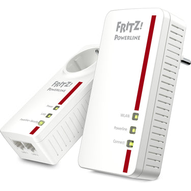Fritz! powerline 1260e wlan set international powerline + wlan (wit, mesh wi-fi)