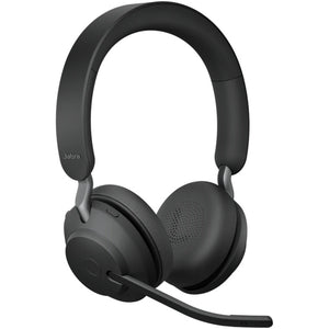 Jabra evolve2 65, ms stereo on-ear headset (zwart, microsoft teams, bluetooth)