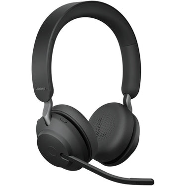 Jabra evolve2 65, ms stereo on-ear headset (zwart, microsoft teams, bluetooth)