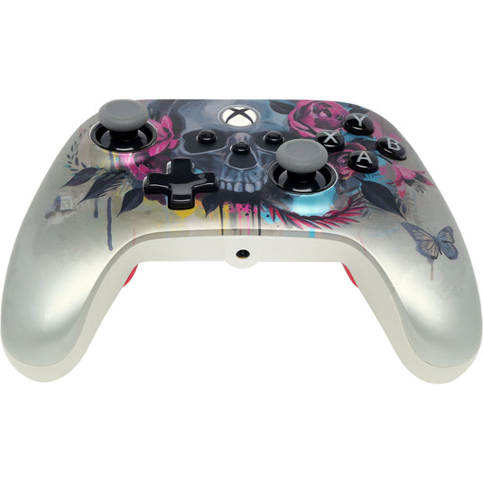 Powera advantage plus bedrade controller voor xbox series x|s - bloom gloom (zilver, xbox series x|s, xbox one, pc)