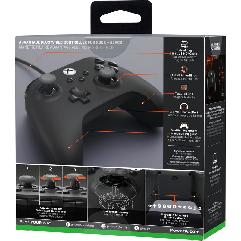 Load image into Gallery viewer, Powera advantage plus bedrade controller voor xbox series x|s (zwart, xbox series x|s, xbox one, pc)
