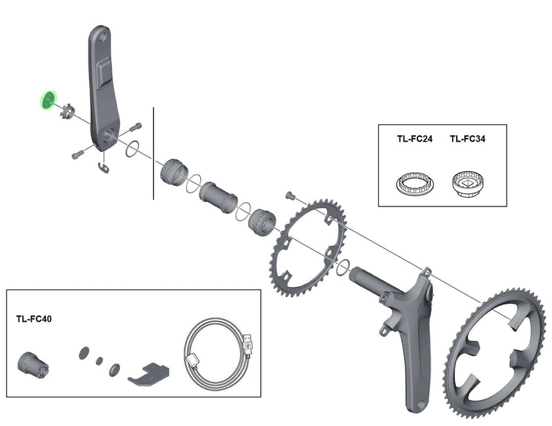 Load image into Gallery viewer, Shimano outer cap for fc-r9100-p
