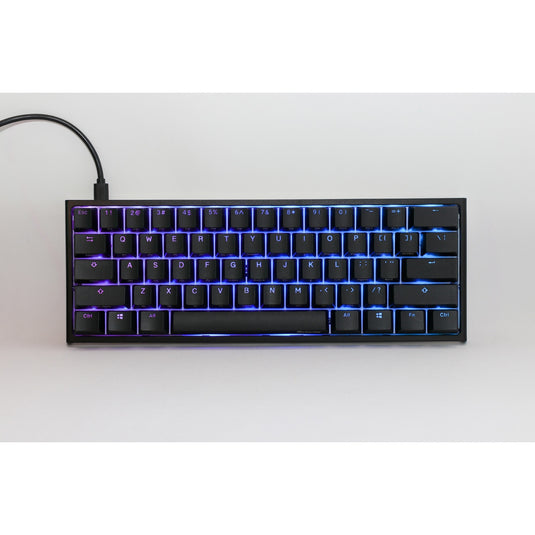 Ducky one 2 pro mini classic rgb mechanisch gaming toetsenbord (zwart, us lay-out (qwerty), cherry mx speed silver, 60%, rgb led, double-shot pbt, quack mechanics)