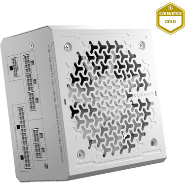 Corsair rm850e (2025) white modulaire 850 watt voeding (wit, 1x 12v-2x6, 2x pcie)