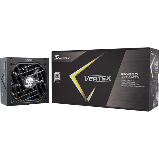 Seasonic vertex px-850 modulaire 850 watt voeding (zwart, 1x 12v-2x6, 3x pcie)