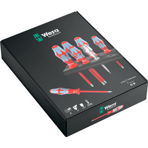 Wera 3165 i 6 schroevendraaierset, roestvrij staal + rek (rood blauw, 6-delig)