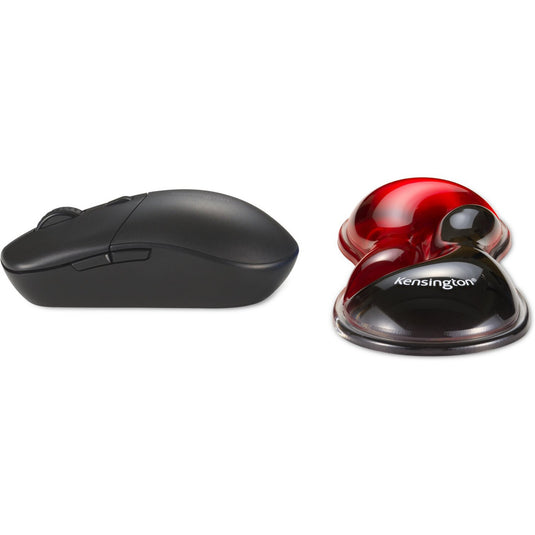 Kensington slim duo gel mouse trackball wrist rest polssteun (rood zwart)