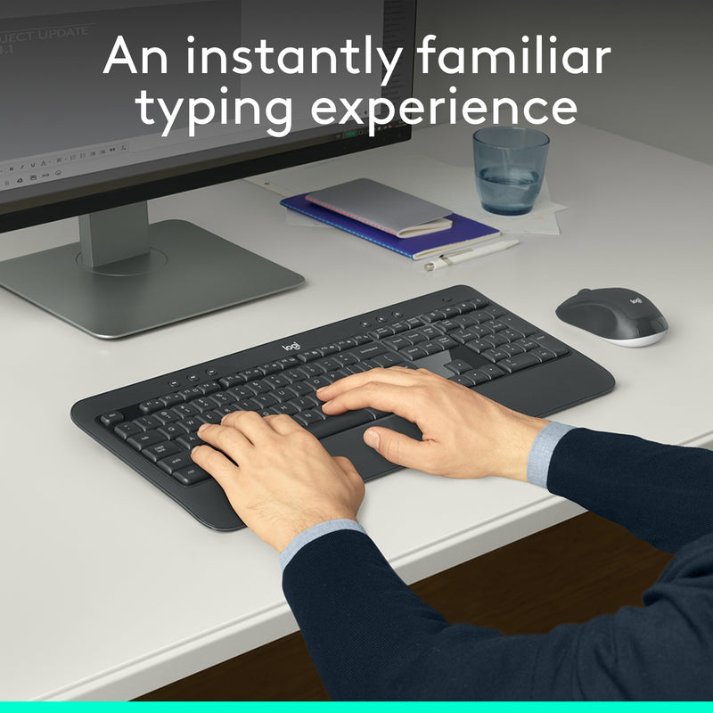 Load image into Gallery viewer, Logitech mk540 advanced draadloze desktopset (donkergrijs, eu lay-out (qwerty), 1000 dpi)
