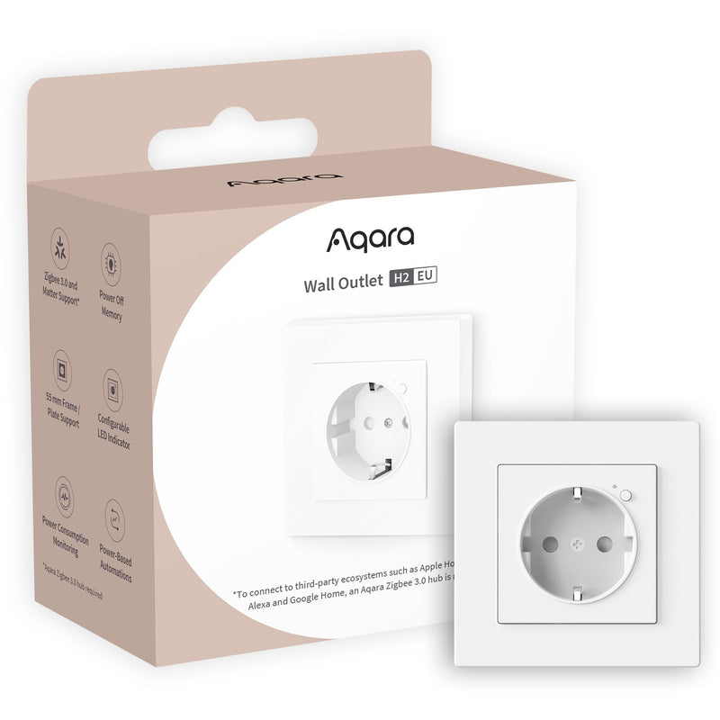 Load image into Gallery viewer, Aqara wall outlet h2 eu stekkerdoos (wit, zigbee)
