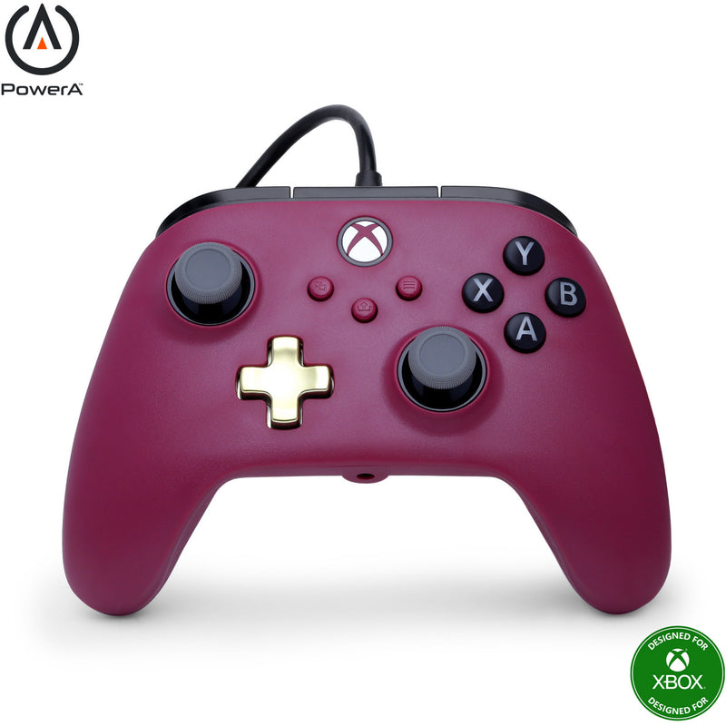 Load image into Gallery viewer, Powera advantage plus bedrade controller voor xbox series x|s - robijn (donkerrood, xbox series x|s, xbox one, pc)
