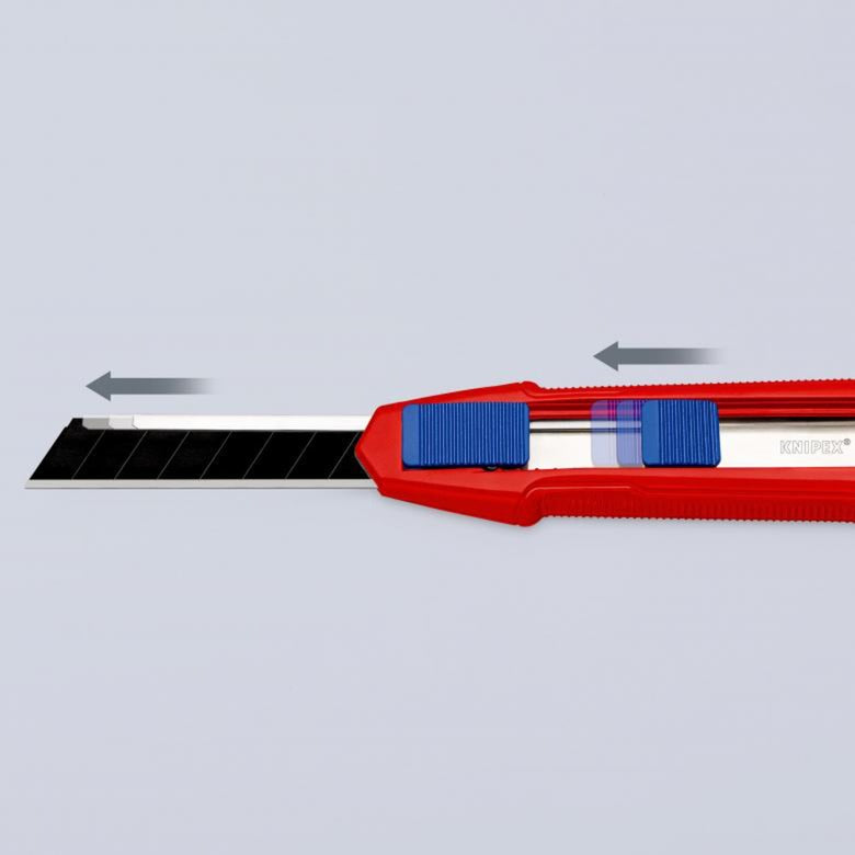 Load image into Gallery viewer, Knipex cutix universele mes stanleymes (rood blauw, incl. 2 mesbladen)
