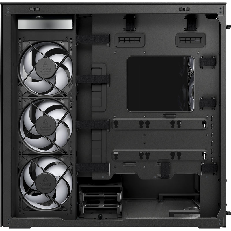 Load image into Gallery viewer, Arctic xtender midi tower behuizing (zwart (mat) | 2x usb-a | 1x usb-c | rgb | tempered glass)
