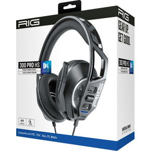 Nacon rig 300 pro hs over-ear gaming headset (zwart, playstation 4, playstation 5, xbox, nintendo switch, pc)