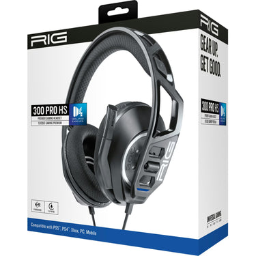 Nacon rig 300 pro hs over-ear gaming headset (zwart, playstation 4, playstation 5, xbox, nintendo switch, pc)