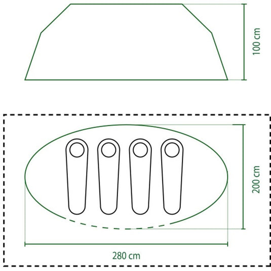 Coleman galiano 4 tent (blauw lichtgrijs)