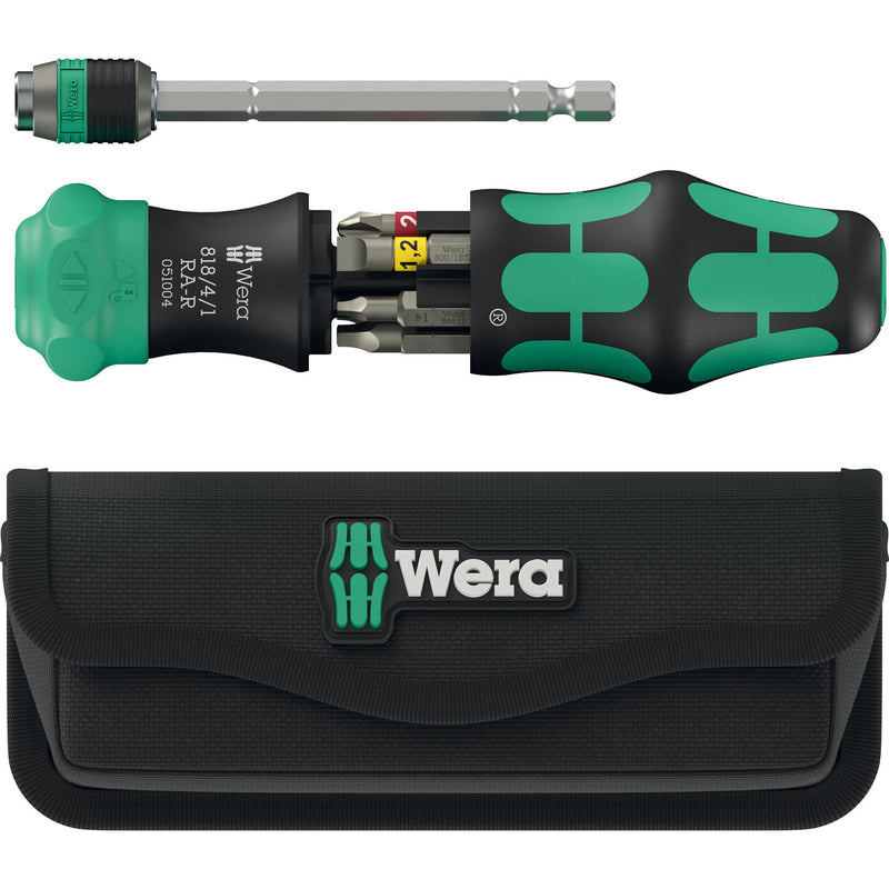 Load image into Gallery viewer, Wera kraftform kompakt 26 ra-r met etui, 6‑delig bitset (zwart groen)
