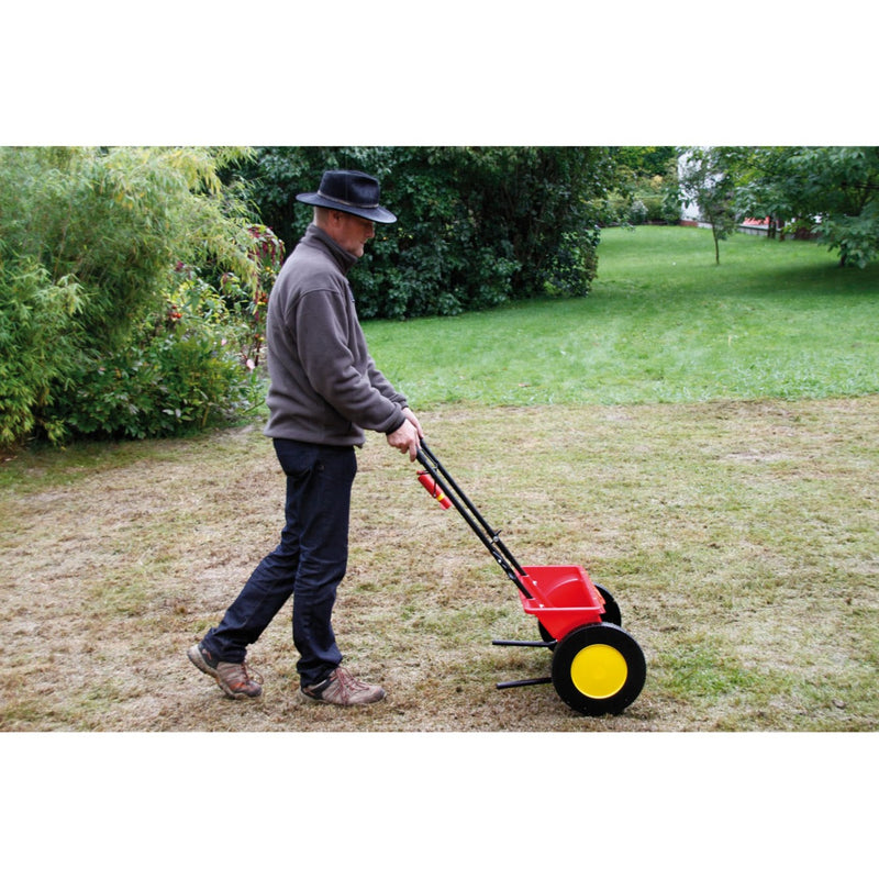 Load image into Gallery viewer, Wolf-garten we430 perfect strooiwagen strooiapparatuur (rood geel)
