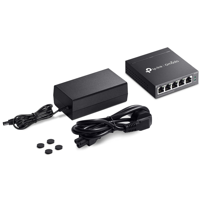 Load image into Gallery viewer, Tp-link omada es205gp switch (zwart, 4x poe+)
