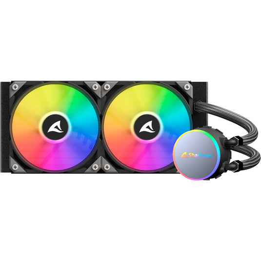 Sharkoon s70 rgb waterkoeling (zwart, 4-pins pwm fan-connector)