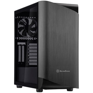 Silverstone seta a1 midi tower behuizing (zwart titanium | 2x usb-a | 1x usb-c | rgb | tempered glass)