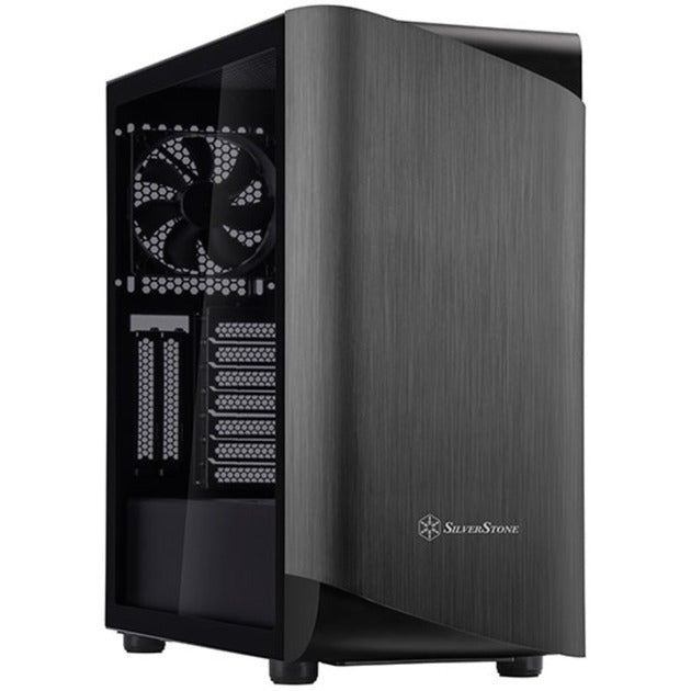 Load image into Gallery viewer, Silverstone seta a1 midi tower behuizing (zwart titanium | 2x usb-a | 1x usb-c | rgb | tempered glass)
