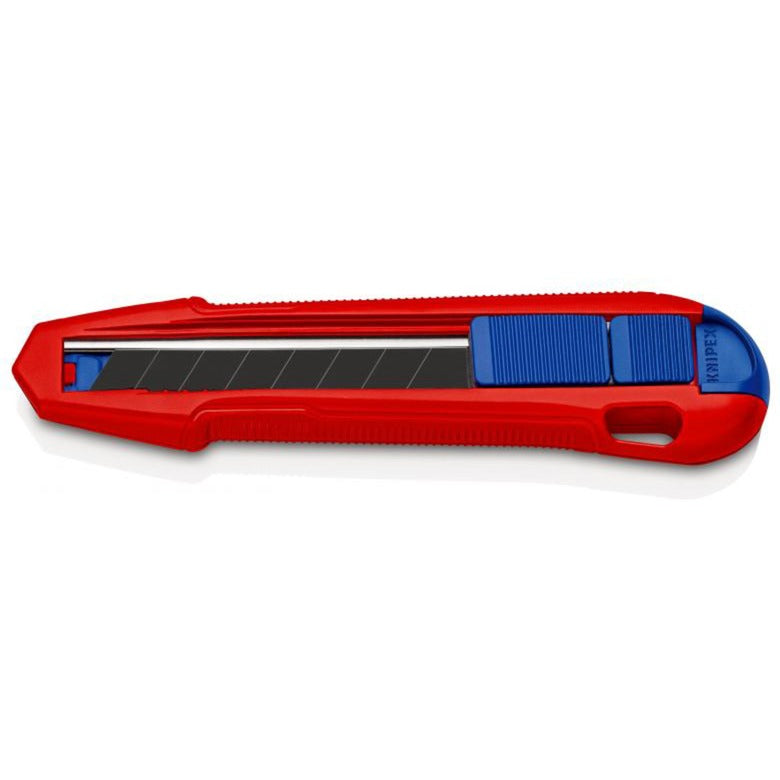 Load image into Gallery viewer, Knipex cutix universele mes stanleymes (rood blauw, incl. 2 mesbladen)
