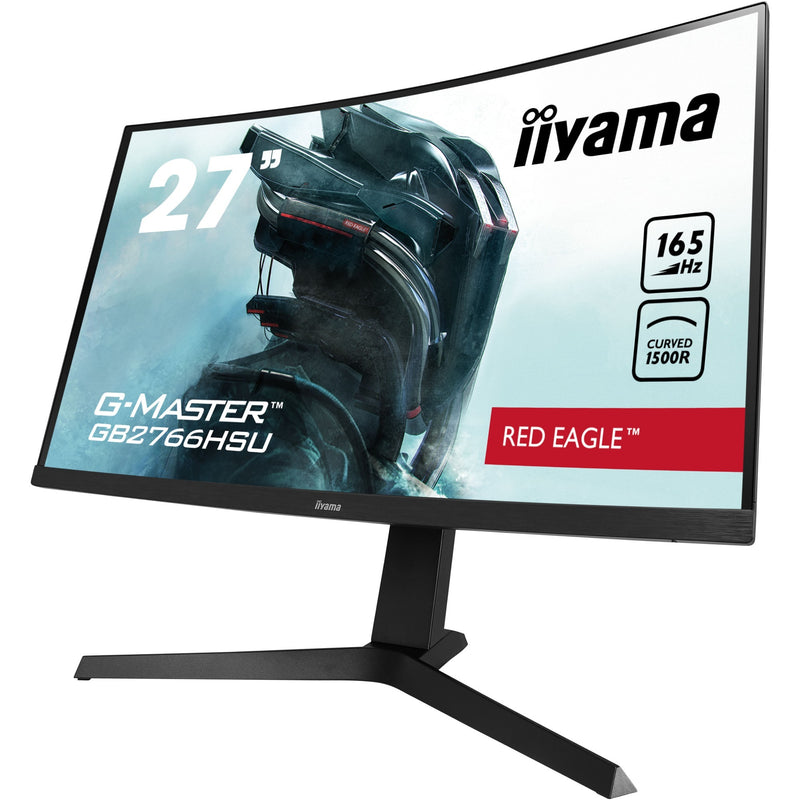 Load image into Gallery viewer, Iiyama g-master red eagle gb2766hsu-b1 27 curved gaming monitor (zwart, 2x hdmi, displayport, 2x usb-a, usb-b, 165 hz)
