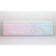 Ducky one 3 classic pure white, toetsenbord (wit, us lay-out, cherry mx blue, rgb led, double-shot pbt, hot-swappable, quack mechanics)