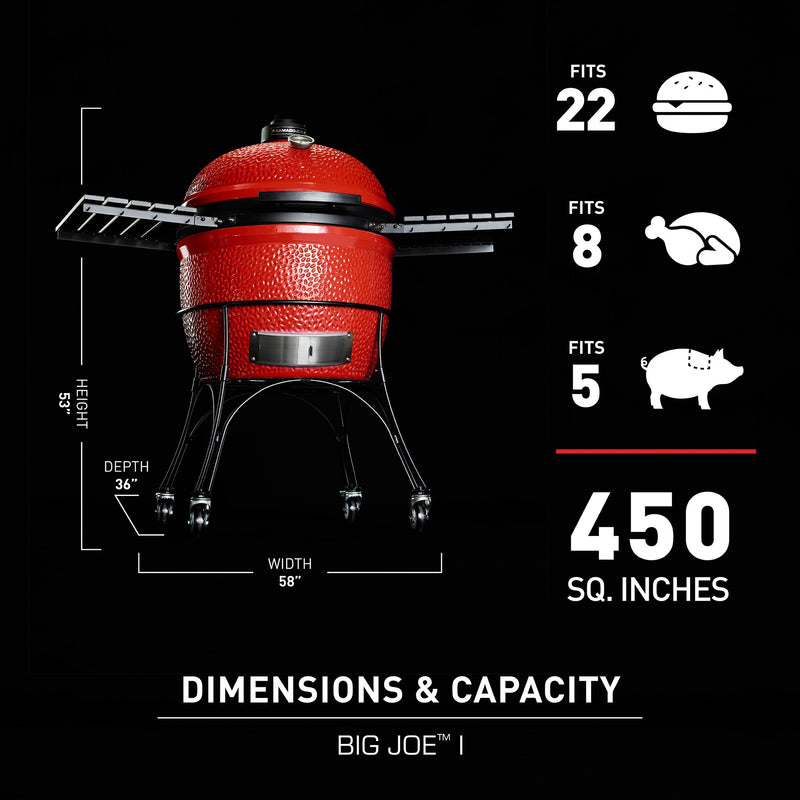 Load image into Gallery viewer, Kamado joe big joe i houtskoolbarbecue (rood zwart, ø 61cm)
