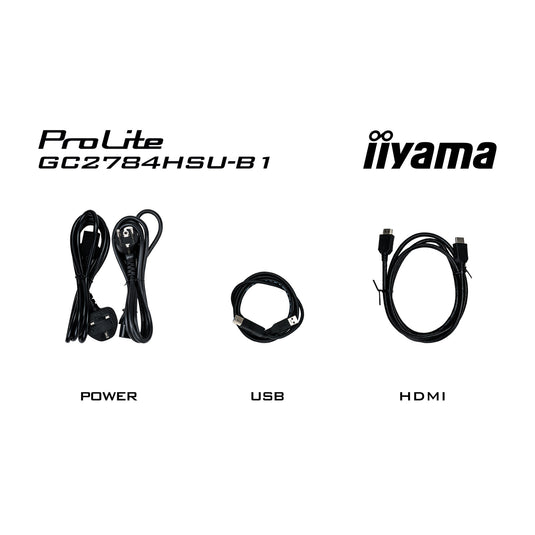 Iiyama g-master red eagle gc2784hsu-b1 27 curved gaming monitor (zwart, 2x hdmi, 1x displayport, usb, audio, amd free-sync, 240 hz)