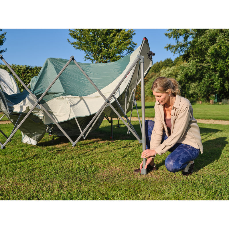Load image into Gallery viewer, Coleman fastpitch onepush shelter l paviljoen (turquoise grijs, 4 x 4 m)
