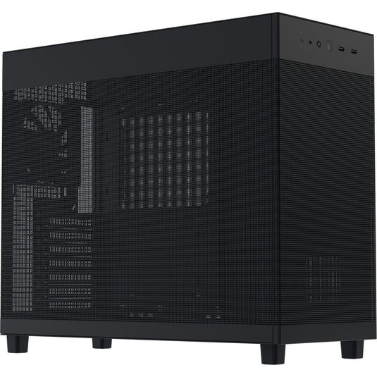 Asus prime ap303 - mesh panel midi tower behuizing (zwart | 2x usb-a | 1x usb-c)