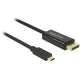 Delock usb-c naar displayport kabel (zwart, 3 meter, 4k 60 hz)