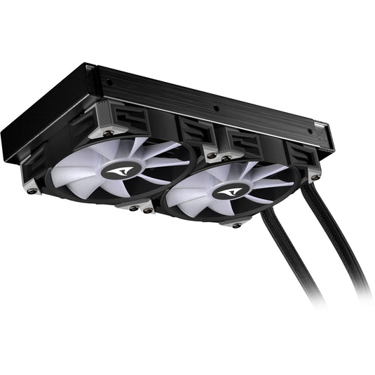 Sharkoon s80 rgb waterkoeling (zwart, 4-pins pwm fan-connector)