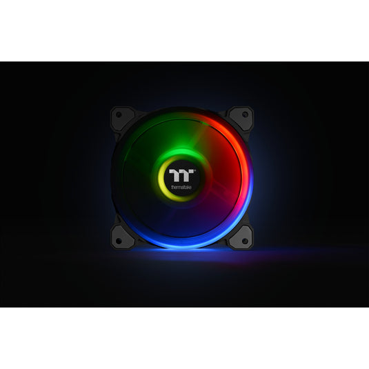 Thermaltake riing quad 14 rgb radiator fan tt premium edition single fan pack case fan (zwart, 140 x 140 x 25 mm)