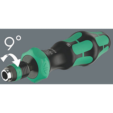 Wera 838 ra-r l bithandhouder met ratelfunctie, 1 4 schroevendraaier (zwart groen)