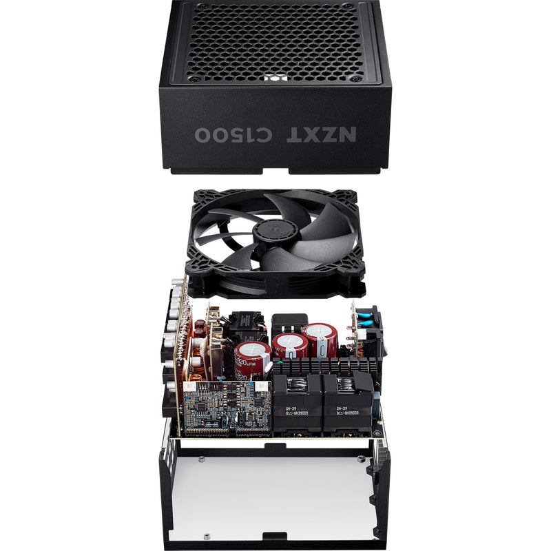 Load image into Gallery viewer, Nzxt c1500 platinum modulaire 1500 watt voeding (zwart, 2x 12v-2x6, 6x pcie)
