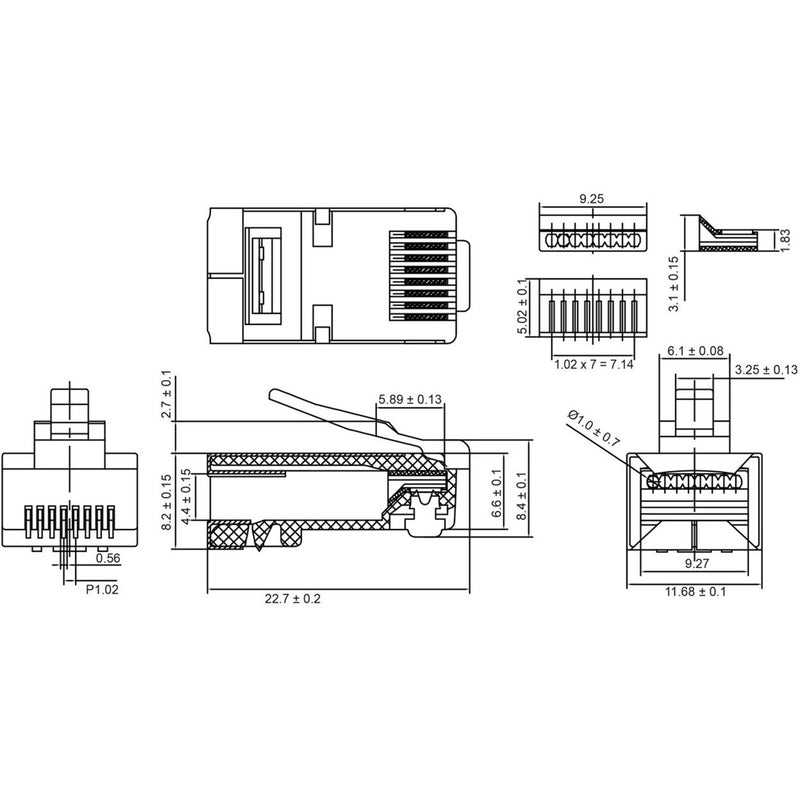 Load image into Gallery viewer, Goobay cat.5e rj-45 stp stekker (grijs, 10 stuks)
