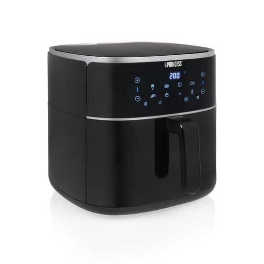 Princess 182254 digitale airfryer 8l heteluchtfriteuse (zwart, 8 liter | hetelucht | verstelbaar airfryerrek | bpa-vrij)