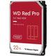 Wd red pro 22 tb harde schijf (221kfgx, sata 600, 24 7, af)