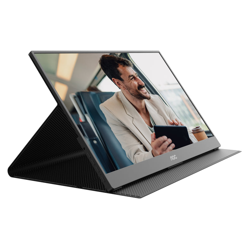 Load image into Gallery viewer, Aoc 16t20e2 15.6 monitor (zwart, 1x mini hdmi, 1x usb-c, audio)
