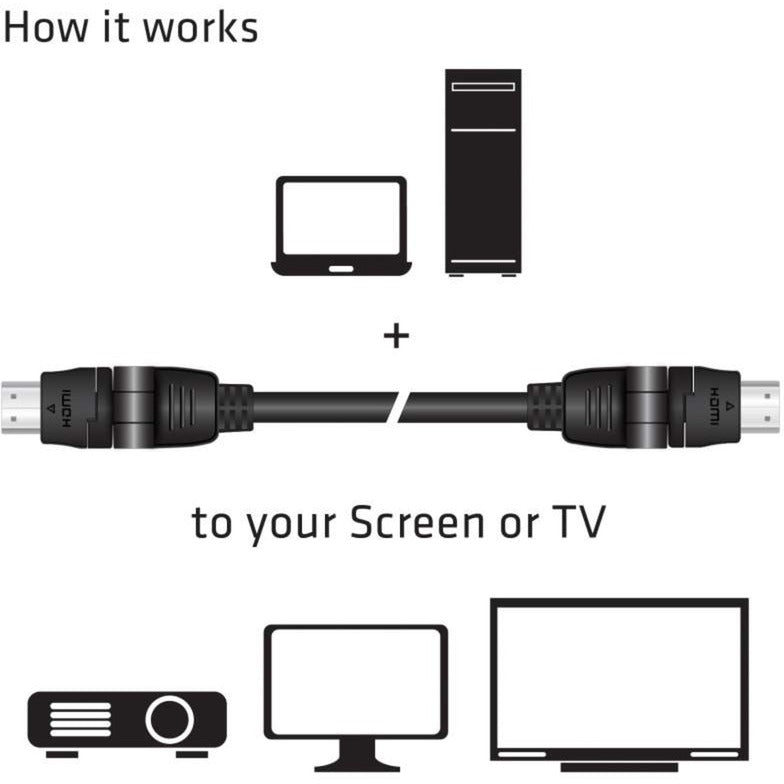 Load image into Gallery viewer, Club 3d hdmi 2.0 360° draaibare kabel (zwart, 2 meter, 4k)
