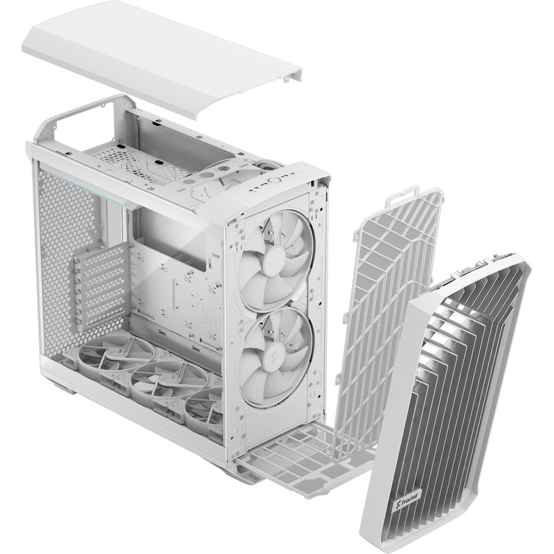 Load image into Gallery viewer, Fractal design torrent white rgb tg clear tint midi tower behuizing (wit | 2x usb-a | 1x usb-c | rgb | window)
